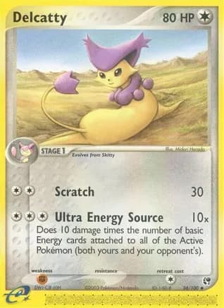 Delcatty — EX Sandstorm Pokémon TCG card by Midori Harada