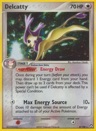 Delcatty — EX Power Keepers Pokémon TCG card by Masakazu Fukuda