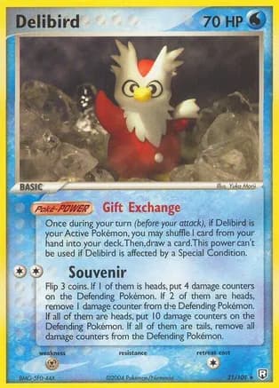 Delibird — EX Team Rocket Returns Pokémon TCG card by Yuka Morii