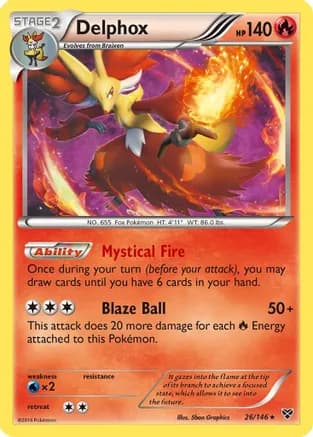 Delphox — XY Base Set Pokémon TCG card by 5ban Graphics