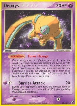 Deoxys (Defense Forme) — EX Deoxys Pokémon TCG card by Hironobu Yoshida