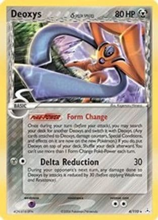 Deoxys (Delta Species - Defense Forme) — Holon Phantoms Pokémon TCG card by K. Kudo