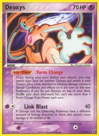 Deoxys (Normal Forme) — EX Deoxys Pokémon TCG card by Hironobu Yoshida