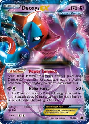 Deoxys EX (Team Plasma) — Plasma Freeze Pokémon TCG card by Eske Yoshinob