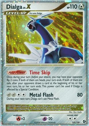 Dialga LV.X — Great Encounters Pokémon TCG card by Ryo Ueda