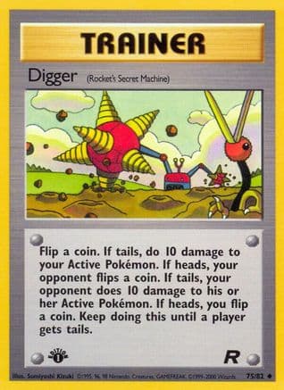 Digger (Rocket's Secret Machine) — Team Rocket Pokémon TCG card by Sumiyoshi Kizuki