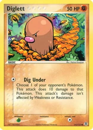 Diglett — EX FireRed & LeafGreen Pokémon TCG card by Shizurow