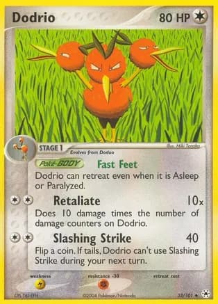 Dodrio — EX Hidden Legends Pokémon TCG card by Miki Tanaka