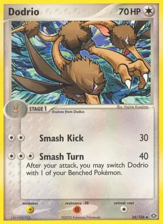 Dodrio — EX Emerald Pokémon TCG card by Hajime Kusajima
