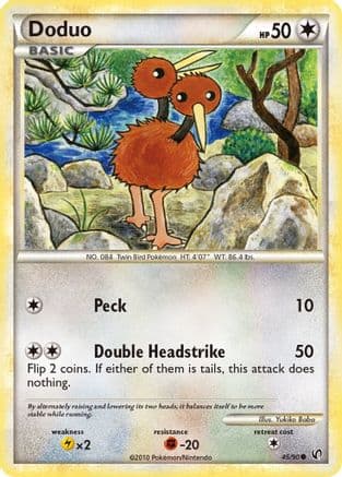 Doduo — Undaunted Pokémon TCG card by Yukiko Baba