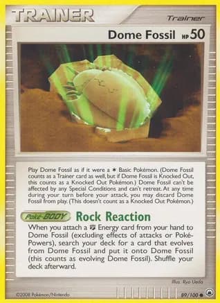 Dome Fossil — Majestic Dawn Pokémon TCG card by Ryo Ueda