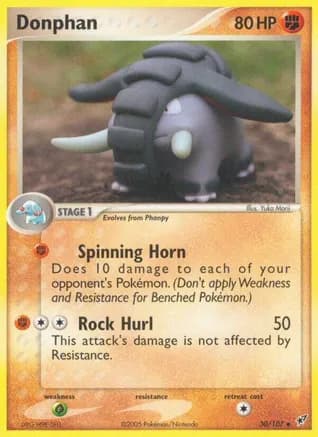 Donphan — EX Deoxys Pokémon TCG card by Yuka Morii