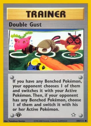 Double Gust — Neo Genesis Pokémon TCG card by Tomokazu Komiya