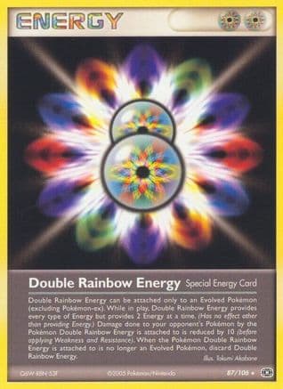 Double Rainbow Energy — EX Emerald Pokémon TCG card by Takumi Akabane