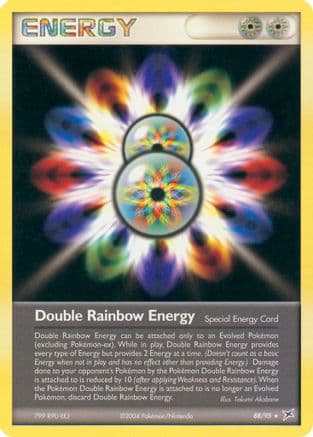 Double Rainbow Energy — Team Magma vs Team Aqua Pokémon TCG card by Takumi Akabane