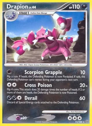 Drapion — Stormfront Pokémon TCG card by Kent Kanetsuna