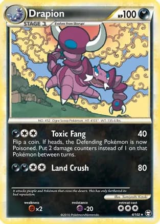 Drapion — Triumphant Pokémon TCG card by Sumiyoshi Kizuki