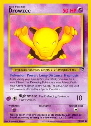Drowzee — Legendary Collection Pokémon TCG card by Kagemaru Himeno