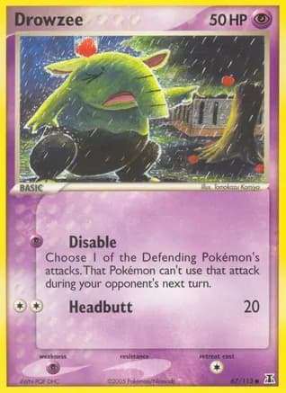 Drowzee — EX Delta Species Pokémon TCG card by Tomokazu Komiya