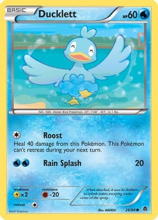 Ducklett — Emerging Powers Pokémon TCG card by MAHOU