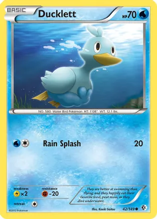 Ducklett — Boundaries Crossed Pokémon TCG card by Kouki Saitou