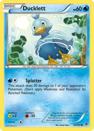 Ducklett — Plasma Blast Pokémon TCG card by Naoki Saito