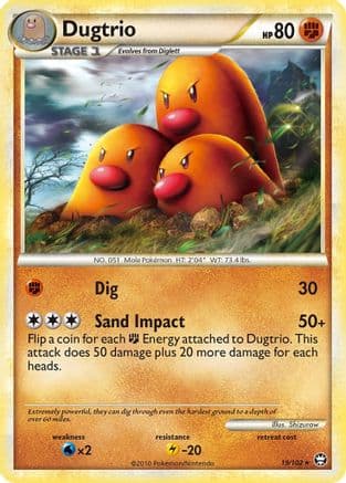 Dugtrio — Triumphant Pokémon TCG card by Shizurow