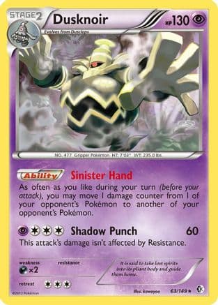 Dusknoir — Boundaries Crossed Pokémon TCG card by kawayoo