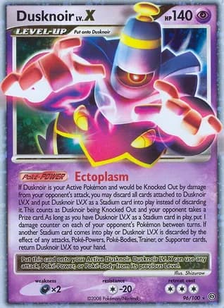 Dusknoir LV.X — Stormfront Pokémon TCG card by Shizurow