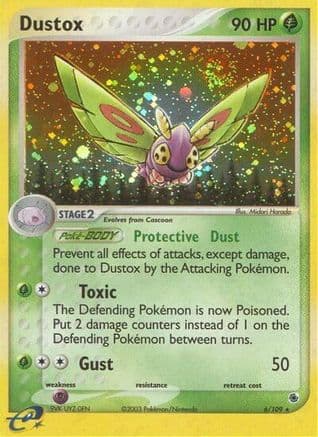 Dustox — EX Ruby and Sapphire Pokémon TCG card by Midori Harada