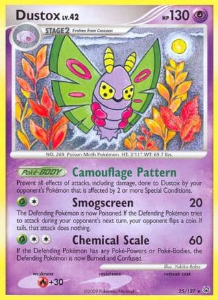 Dustox — Platinum Pokémon TCG card by Yukiko Baba