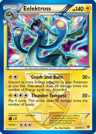 Eelektross (Team Plasma) — Plasma Blast Pokémon TCG card by 5ban Graphics