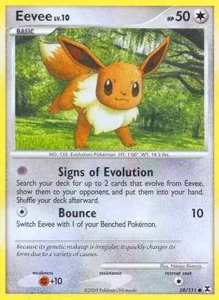 Eevee — Rising Rivals Pokémon TCG card by Naoyo Kimura