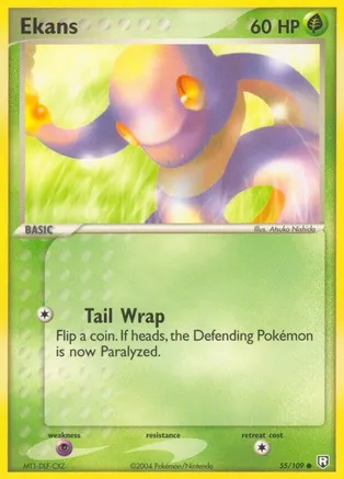 Ekans — EX Team Rocket Returns Pokémon TCG card by Atsuko Nishida