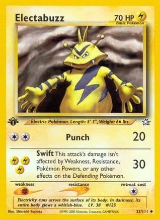 Electabuzz — Neo Genesis Pokémon TCG card by TOKIYA