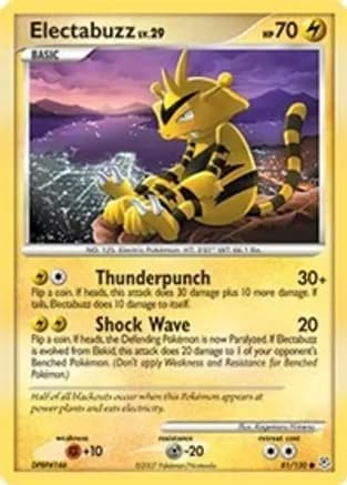 Electabuzz — Diamond and Pearl Pokémon TCG card by Kagemaru Himeno