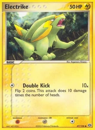 Electrike - 047/106 — EX Emerald Pokémon TCG card by Kagemaru Himeno