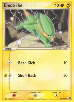 Electrike - 048/106 — EX Emerald Pokémon TCG card by Masakazu Fukuda