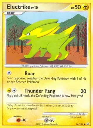 Electrike — Platinum Pokémon TCG card by Miki Tanaka