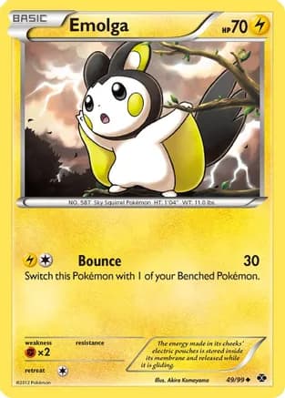 Emolga — Next Destinies Pokémon TCG card by Tomokazu Komiya