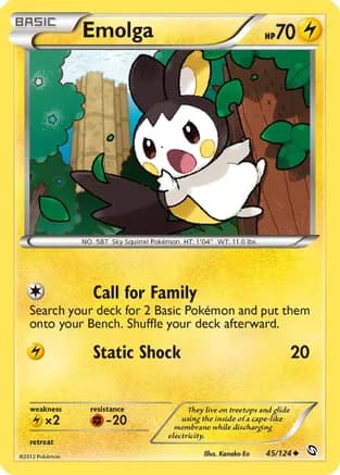 Emolga — Dragons Exalted Pokémon TCG card by Kanako Eo