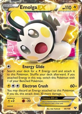 Emolga EX — XY Base Set Pokémon TCG card by Eske Yoshinob