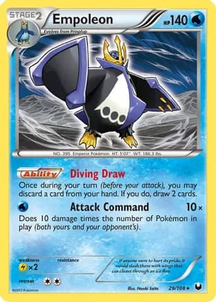 Empoleon — Dark Explorers Pokémon TCG card by Naoki Saito