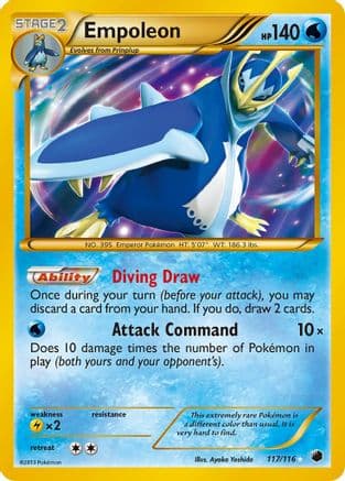 Empoleon (117 Secret Rare) — Plasma Freeze Pokémon TCG card by Ayako Yoshida