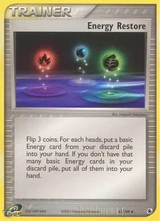 Energy Restore — EX Ruby and Sapphire Pokémon TCG card by Hideyuki Nakajima