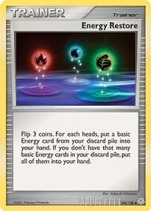Energy Restore — Diamond and Pearl Pokémon TCG card by Hideyuki Nakajima