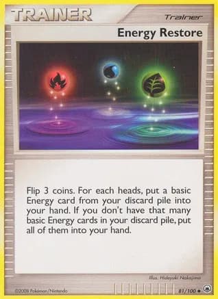 Energy Restore — Majestic Dawn Pokémon TCG card by Hideyuki Nakajima