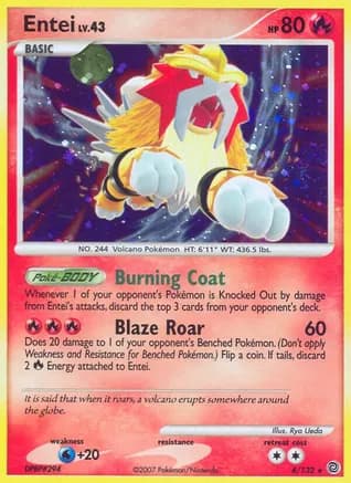Entei — Secret Wonders Pokémon TCG card by Ryo Ueda