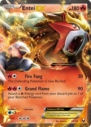 Entei EX — Dark Explorers Pokémon TCG card by Shizurow