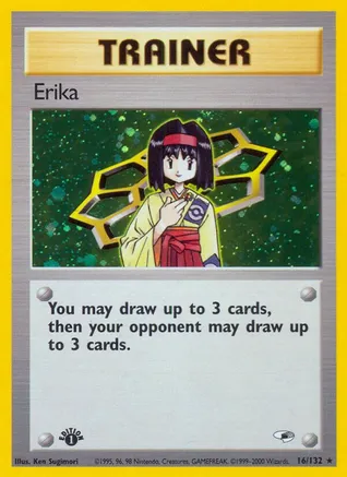 Erika (16) — Gym Heroes Pokémon TCG card by Ken Sugimori